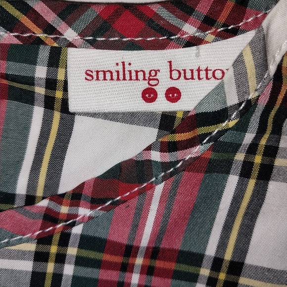 Smiling Button Plaid Dress - Picture 3 of 4